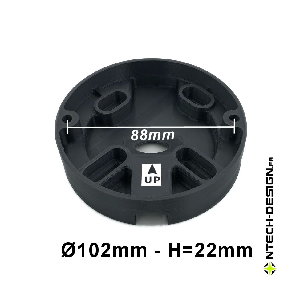 102-22 Support renforcé applique murale / luminaire / lanterne NAVEDO (Ø102mm - H 22mm)
