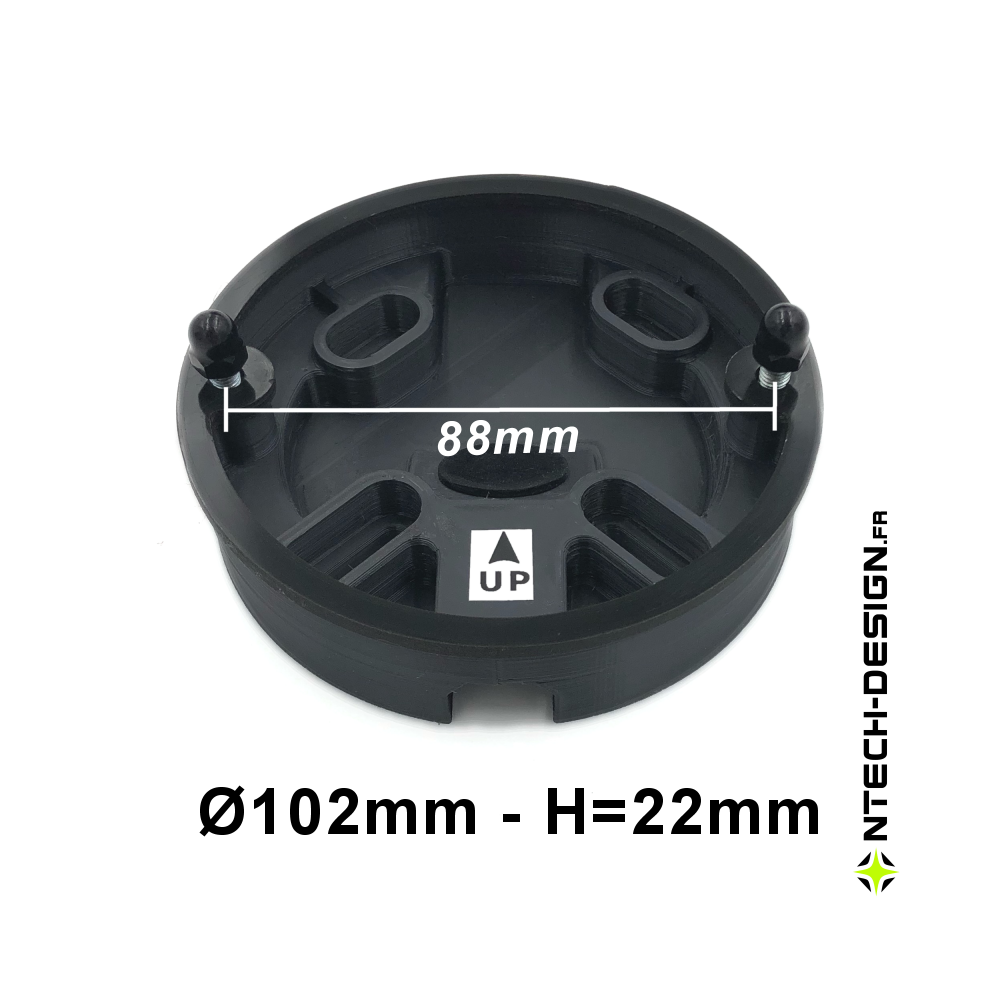 102-22 Reinforced support with accessories for outdoor wall light (Ø102mm - H 22mm)