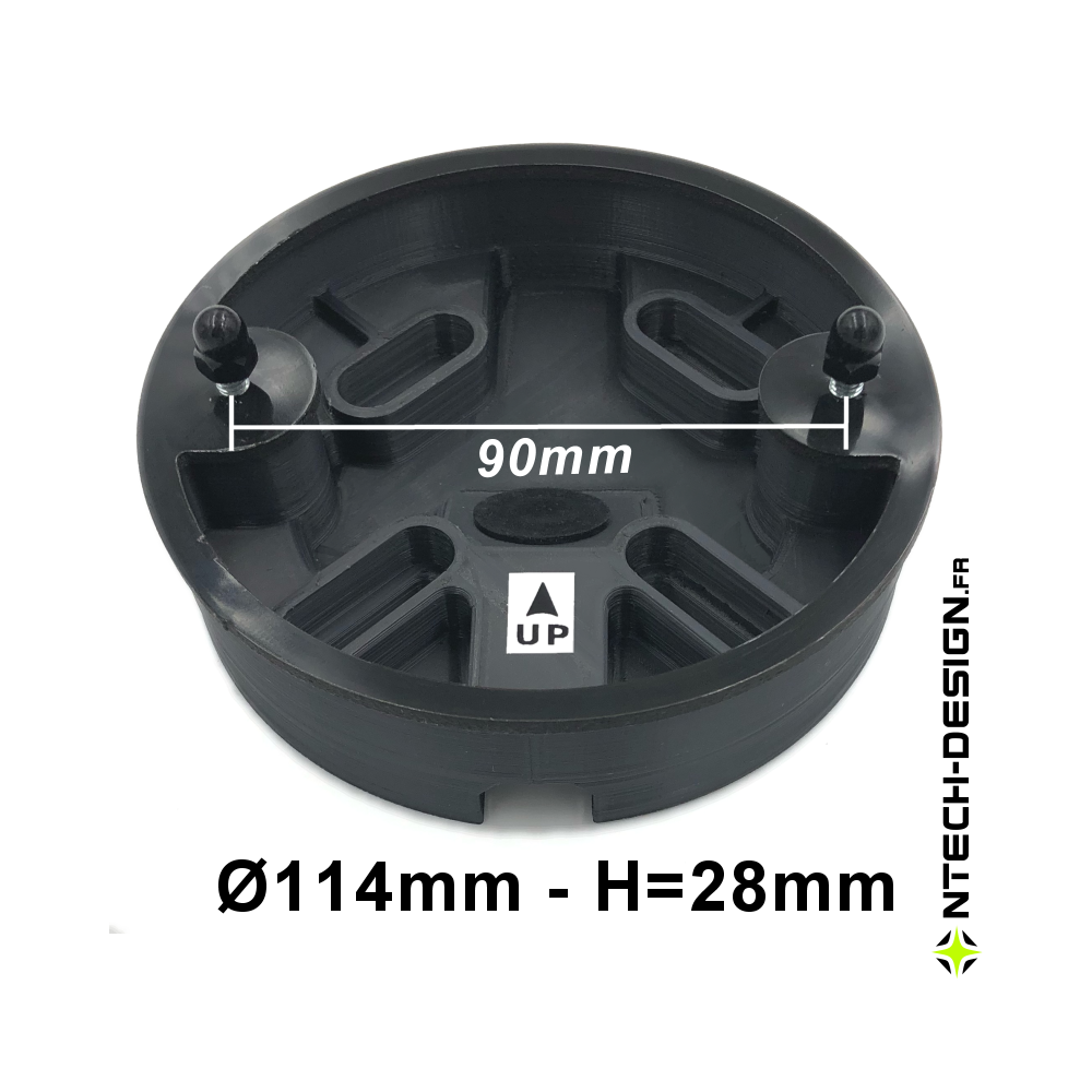114-28 Reinforced support with accessories for outdoor wall light (Ø114mm - H 28mm)