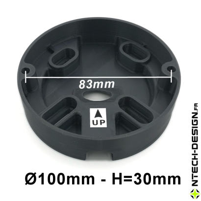 100-30 Reinforced support for outdoor wall light (Ø100mm - H 30mm)