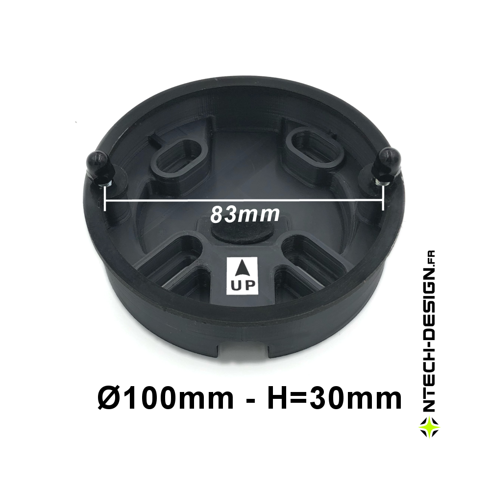 100-30 Reinforced support with accessories for outdoor wall light (Ø100mm - H 30mm)