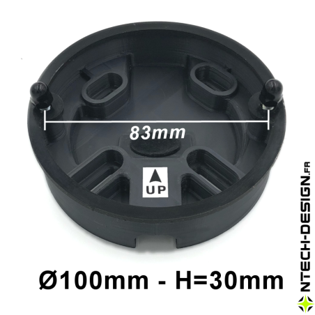 100-30 Reinforced support with accessories for outdoor wall light (Ø100mm - H 30mm)