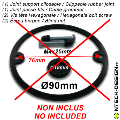 090-15 Reinforced support for outdoor wall light NAVEDO EGLO (Ø90mm - H 15mm)