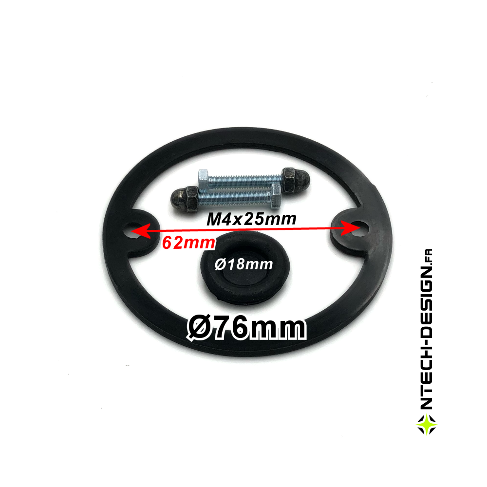 076-20 Set accessoires pour support applique murale / luminaire / lanterne INSPEKTOR Ø76mm (TECH-INSP-01)