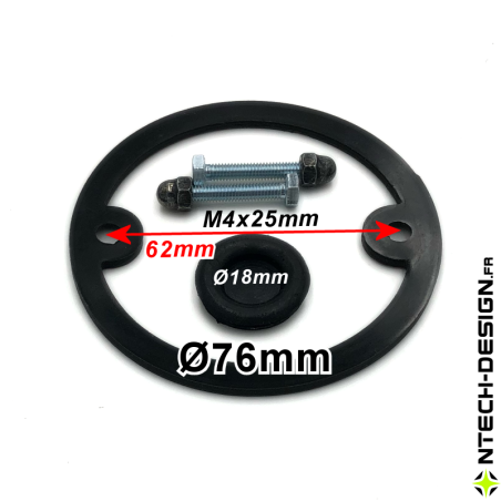 076-20 Set accessoires pour support applique murale / luminaire / lanterne INSPEKTOR Ø76mm (TECH-INSP-01)