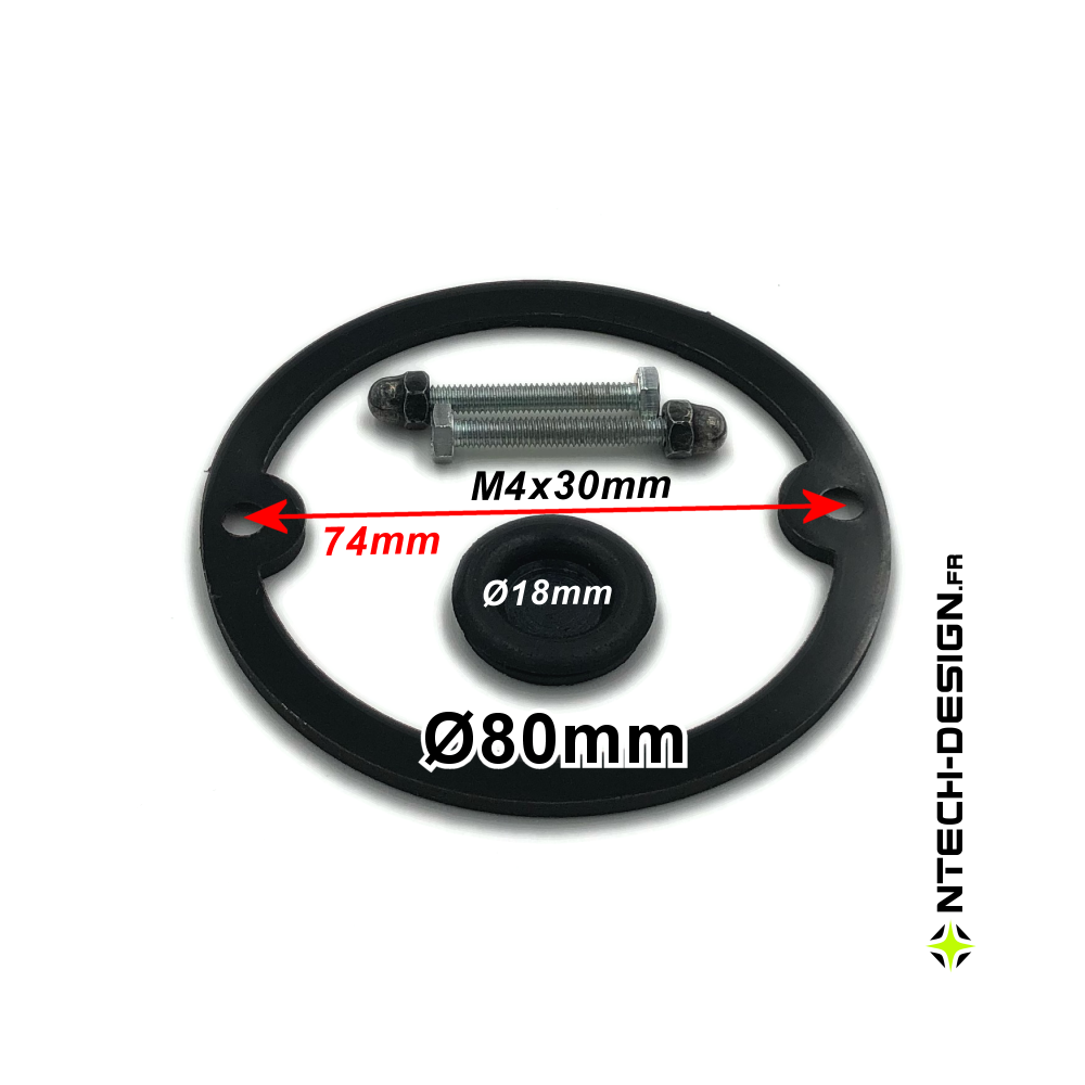 080-27 Set accessoires pour support applique murale / luminaire / lanterne INSPEKTOR Ø80mm (TECH-INSP-02)