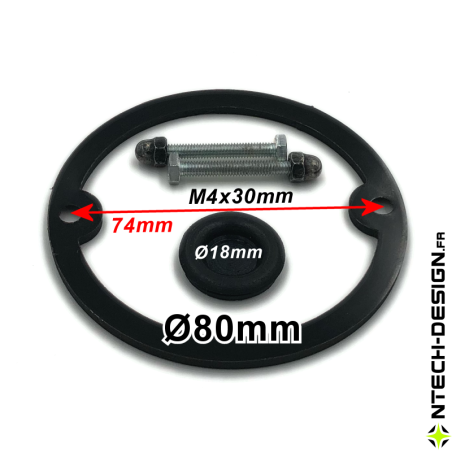 080-27 Set accessoires pour support applique murale / luminaire / lanterne INSPEKTOR Ø80mm (TECH-INSP-02)