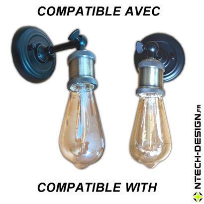 080-18 Set accessoires pour support applique murale / luminaire / lanterne BLOOMA Ø80mm (TECH-BLO-01)