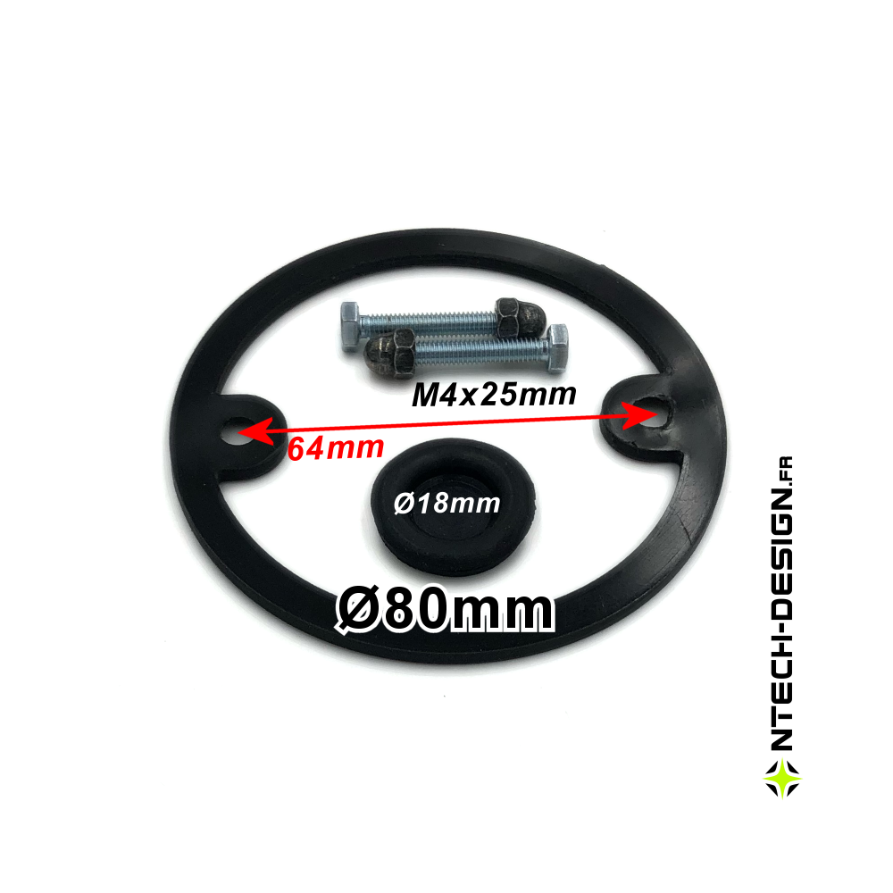080-22 Set accessoires pour support applique murale / luminaire / lanterne BLOOMA Ø80mm (TECH-BLO-02)
