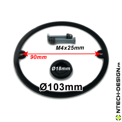 103-20 Set accessoires pour support applique murale / luminaire / lanterne BLOOMA Ø103mm (TECH-BLO-1017)