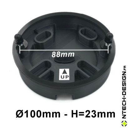 100-23 Reinforced support with accessories for outdoor wall light (Ø100mm - H 23mm)