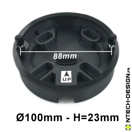 100-23 Reinforced support with accessories for outdoor wall light (Ø100mm - H 23mm)