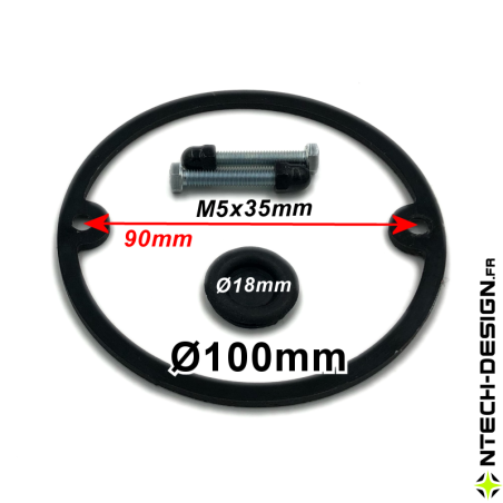 100-25 Set accessoires pour support applique murale / luminaire / lanterne NAVEDO Ø100mm (TECH-NONA-05)