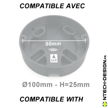 100-25 Set accessories for outdoor wall light bracket NAVEDO Ø100mm (TECH-NONA-05)