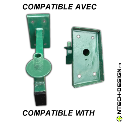 124x64-15 Set accessoires pour support applique murale / luminaire / lanterne (Rectangulaire) 124x64mm (TECH-RECT-01)