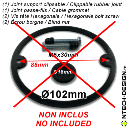102-22 Reinforced support for outdoor wall light (Ø102mm - H 22mm)