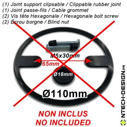 110-20 Support renforcé applique murale / luminaire / lanterne NAVEDO (Ø110mm - H 20mm)