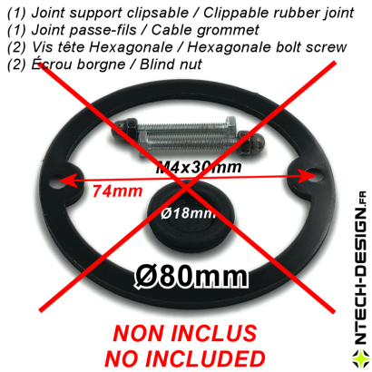 080-27 Reinforced support for outdoor wall light INSPEKTOR (Ø80mm - H 27mm)