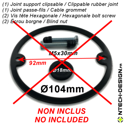 104-24 Reinforced support for outdoor wall light (Ø104mm - H 24mm)