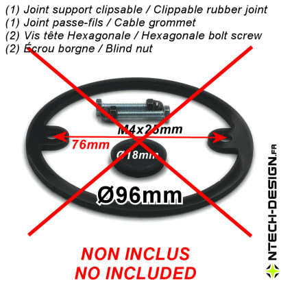 096-18 Support renforcé applique murale / luminaire / lanterne NAVEDO EGLO (Ø96mm - H 18mm)