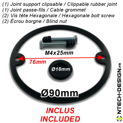 090-15 Support renforcé avec accessoires applique murale / luminaire / lanterne NAVEDO EGLO (Ø90mm - H 15mm)