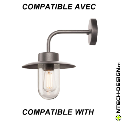 085-25 Reinforced support with accessories for outdoor wall light INSPEKTOR (Ø85mm - H 25mm)